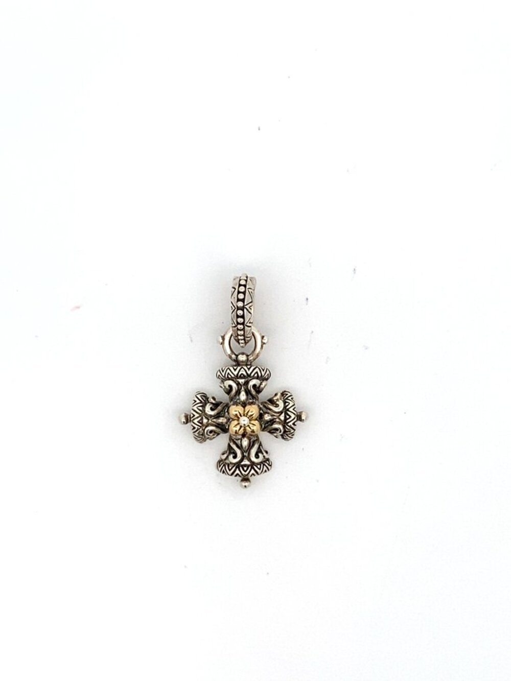 Barbara Bixby Sterling/18K Cross Pendant
